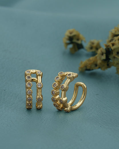 Gold Plated CZ Ear Cuff Earring