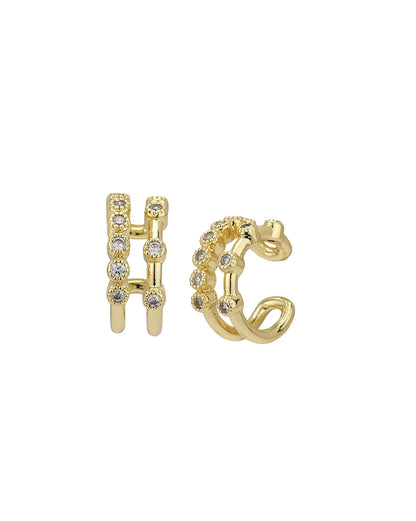 Gold Plated CZ Ear Cuff Earring