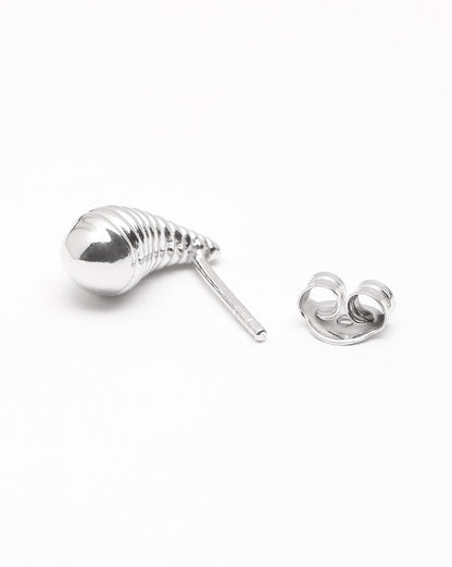 Rhodium Plated Mini Teardrop Stud Earring