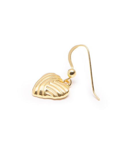 18kt Gold Plated Dangling Heart Drop Earring