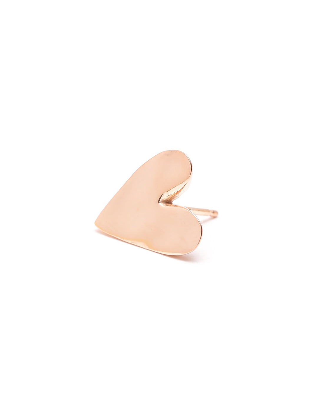 18kt Rose Gold Plated Heart Stud Earring