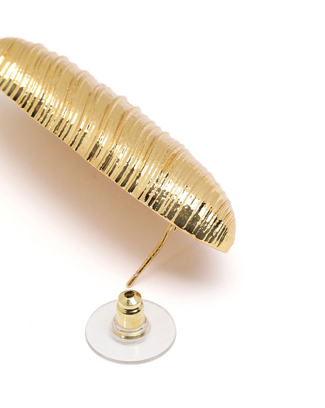 Premium 18kt Gold Plated Oval Bold Stud Earring