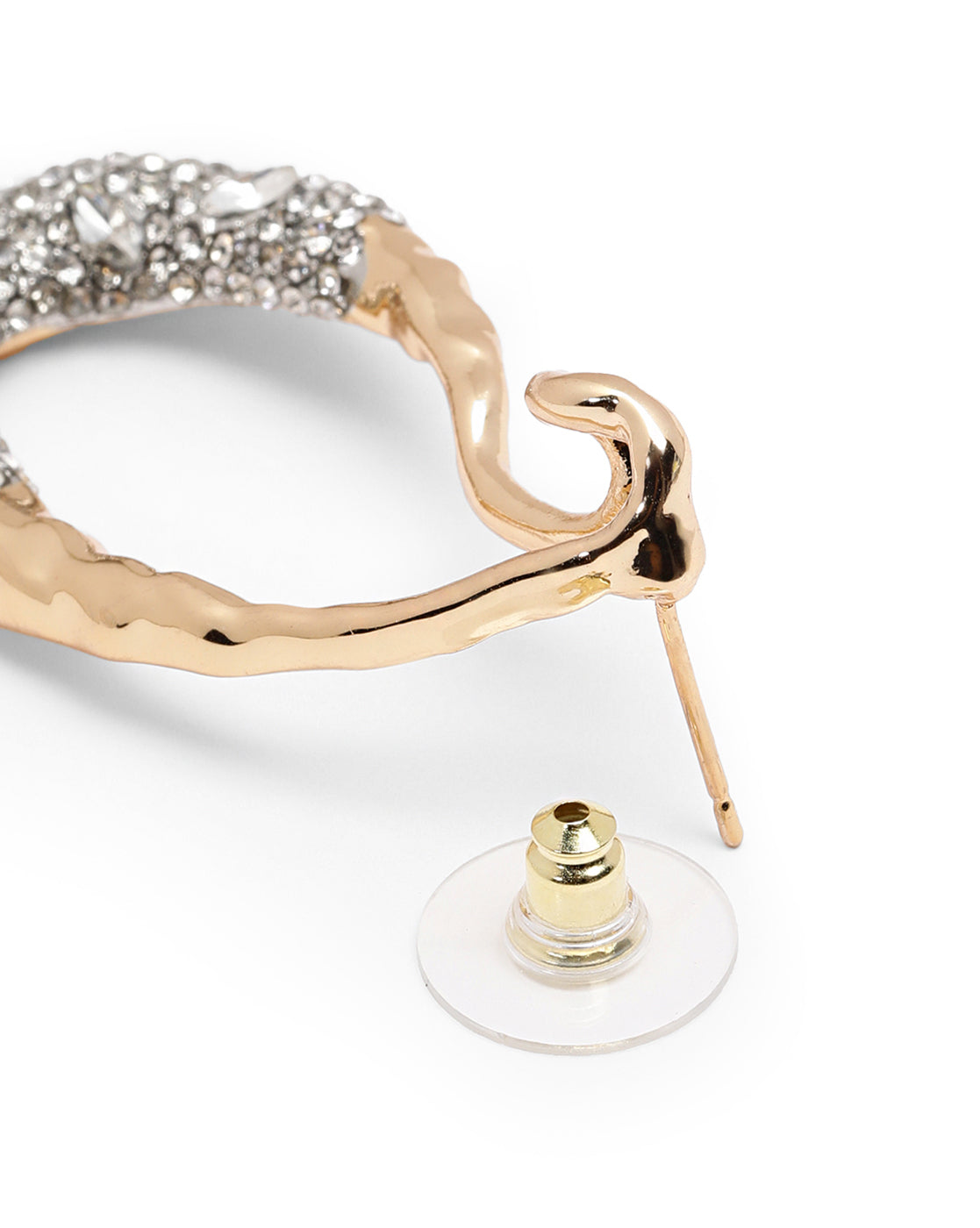 Premium 18kt Gold Plated CZ Contemporary Drop Earring