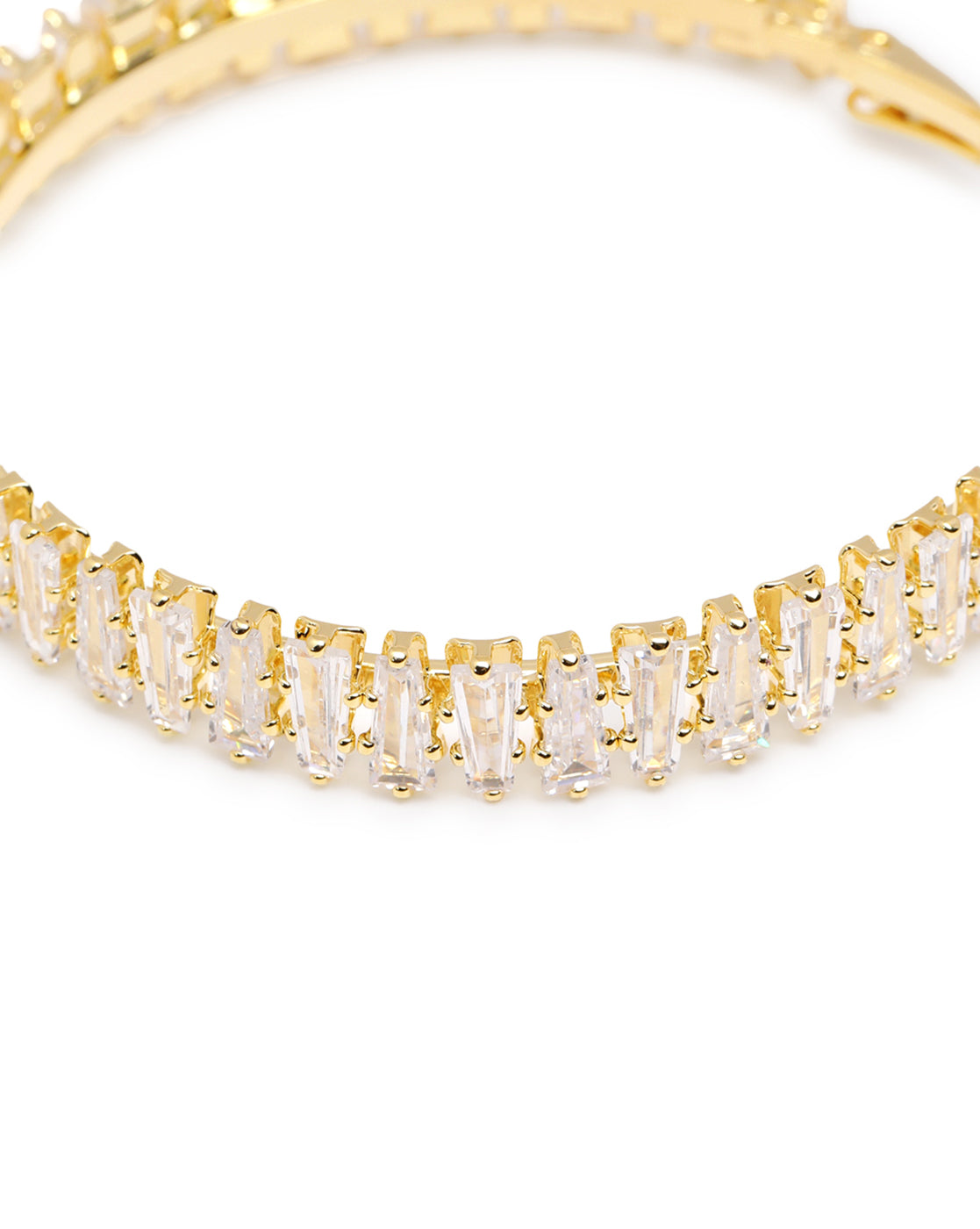 Premium 18kt Gold Plated CZ Hoop Earring