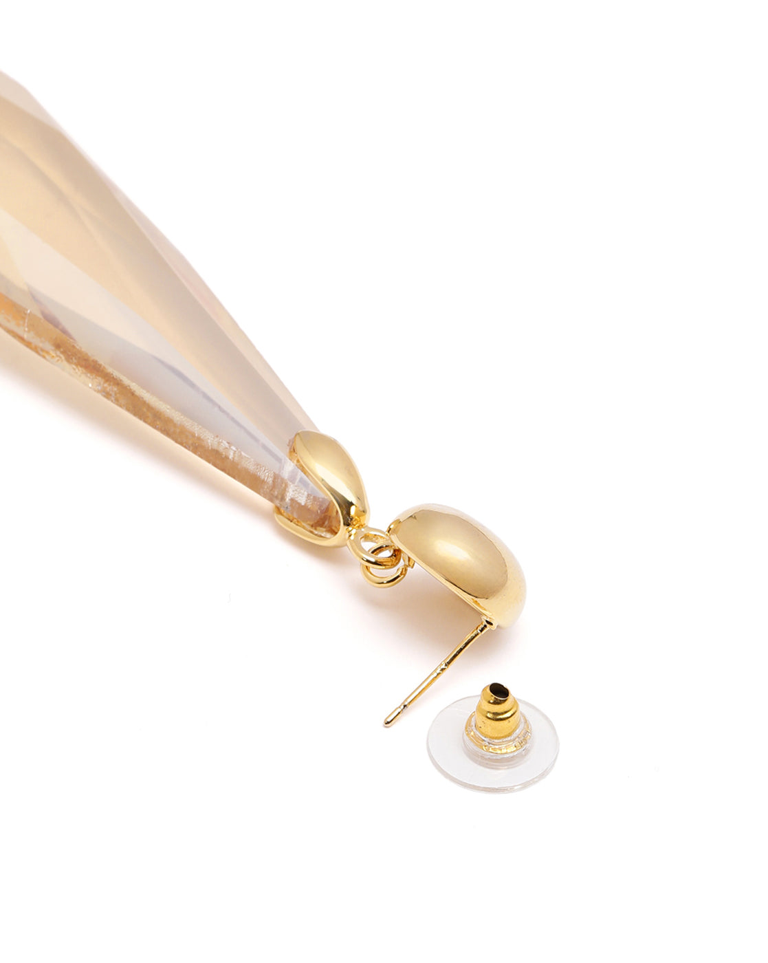 Premium 18kt Gold Plated Dangling Crystal Drop Earring