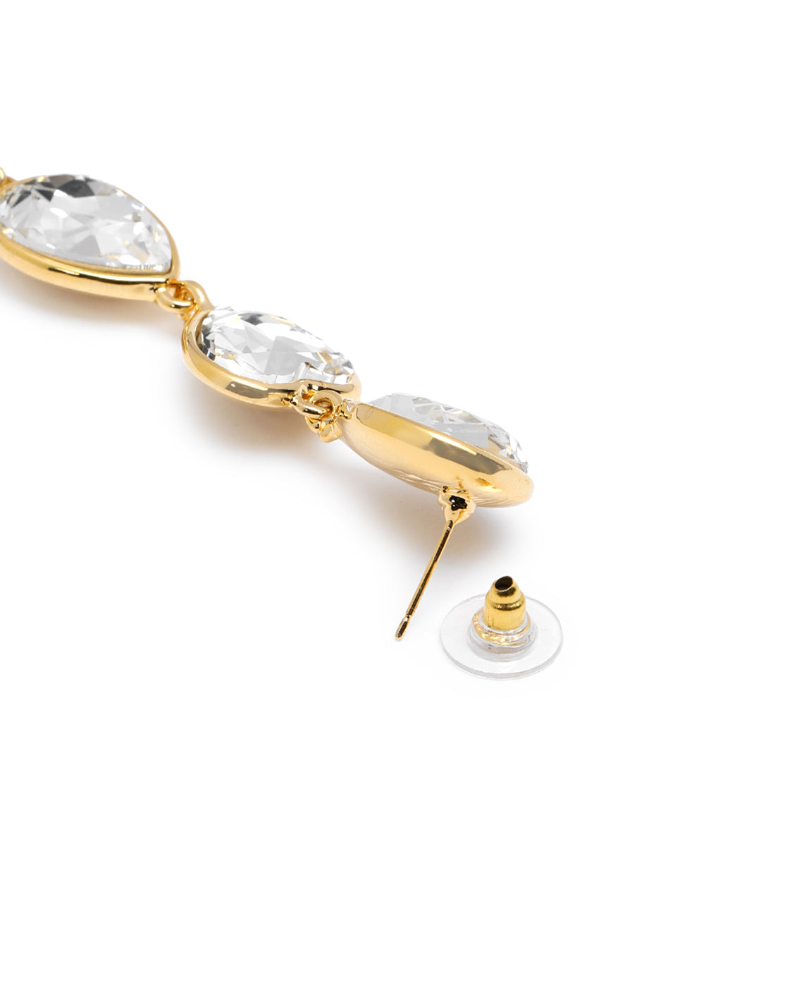 Premium 18kt Gold Plated Crystal and Pearl Drop Earring