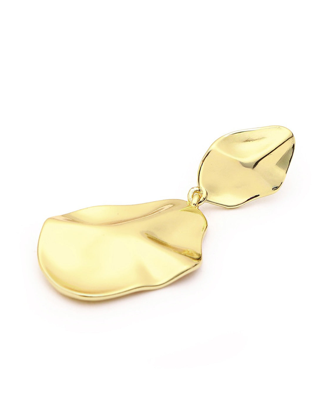 18kt Gold Plated Contemporary Drop Earring