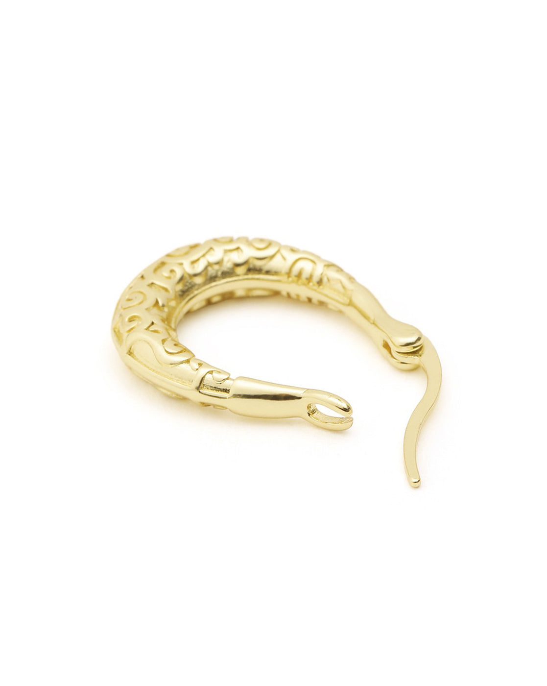 18kt Gold Plated Oval Hoop Earring