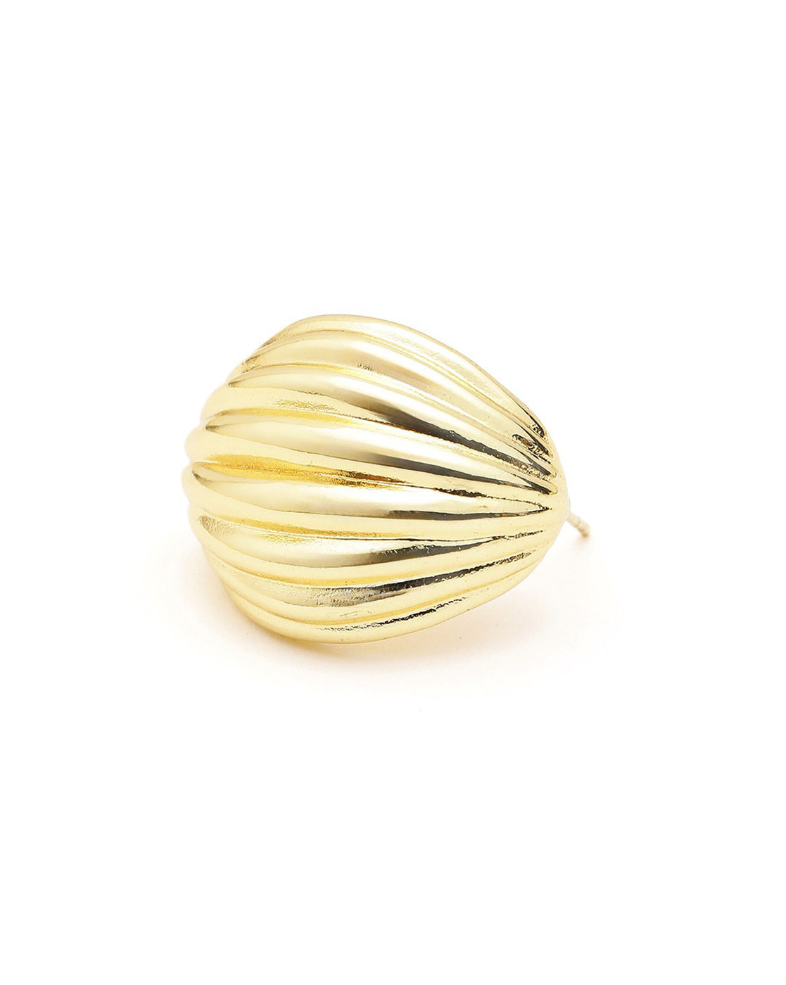 18kt Gold Plated Contemporary Half Hoop Earring