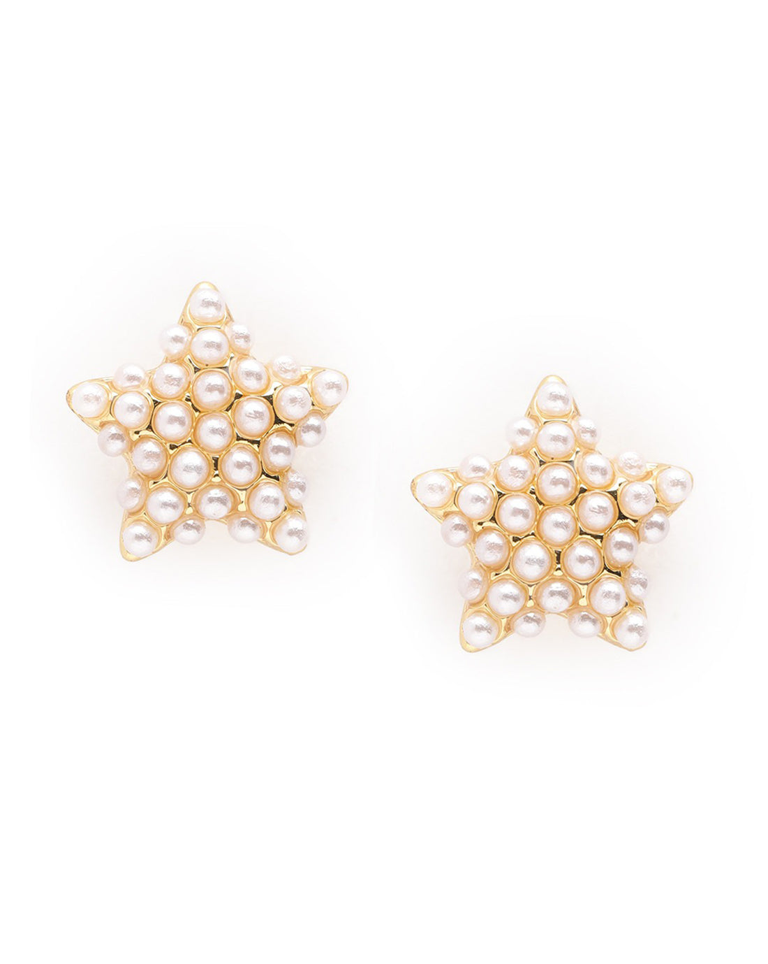 18kt Gold Plated Pearl Star Mini Stud Earring