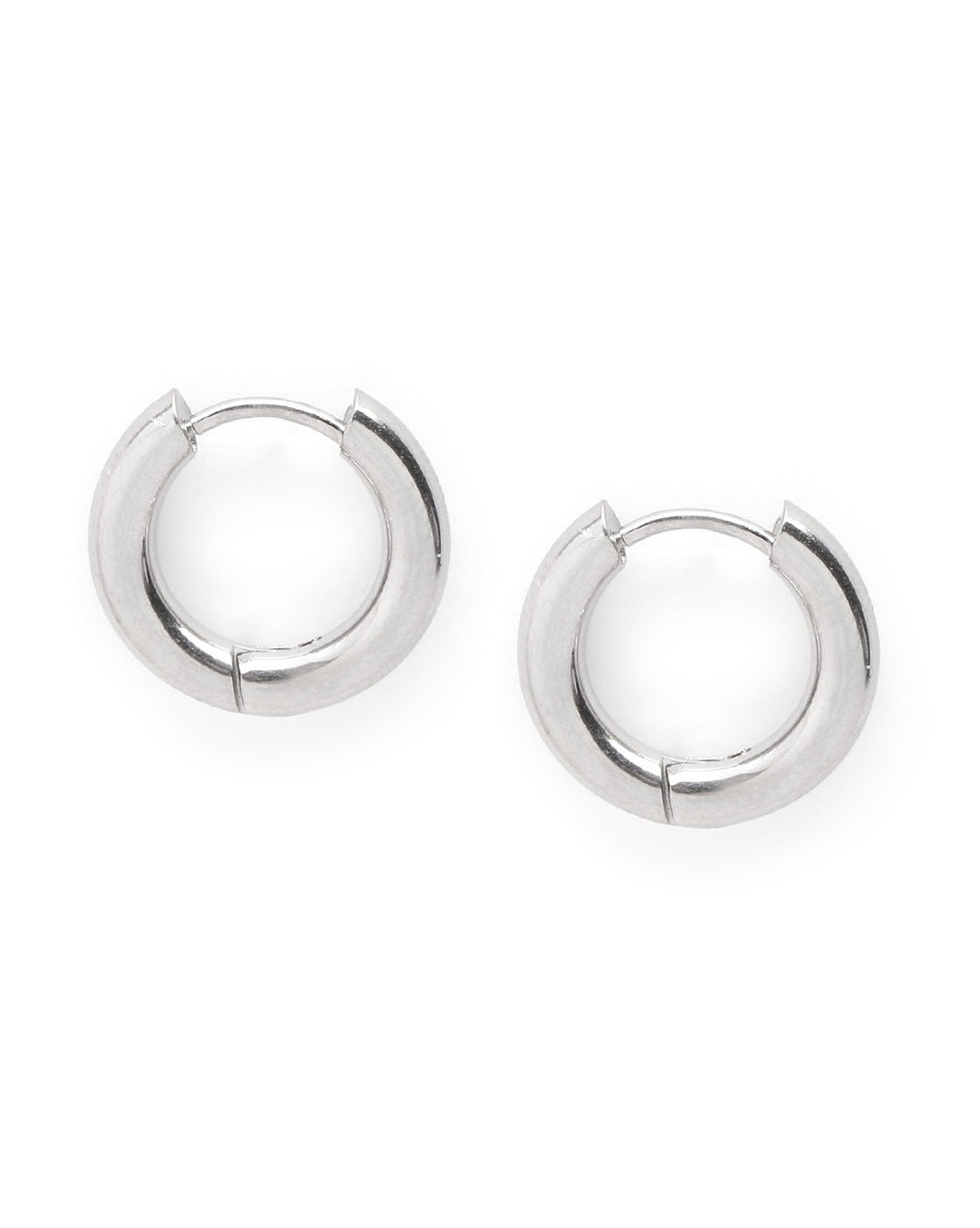Gold and Silver Plated Dangling Heart Hoop Earring