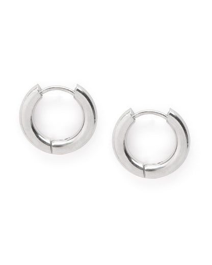 Gold and Silver Plated Dangling Heart Hoop Earring