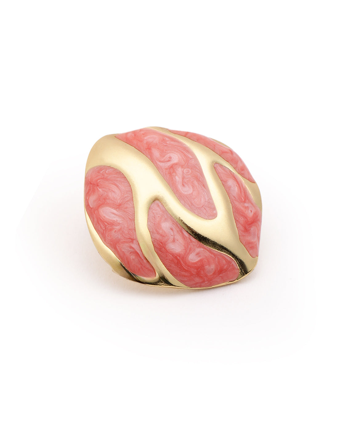 Gold Plated Enamel Bold  Stud Earring