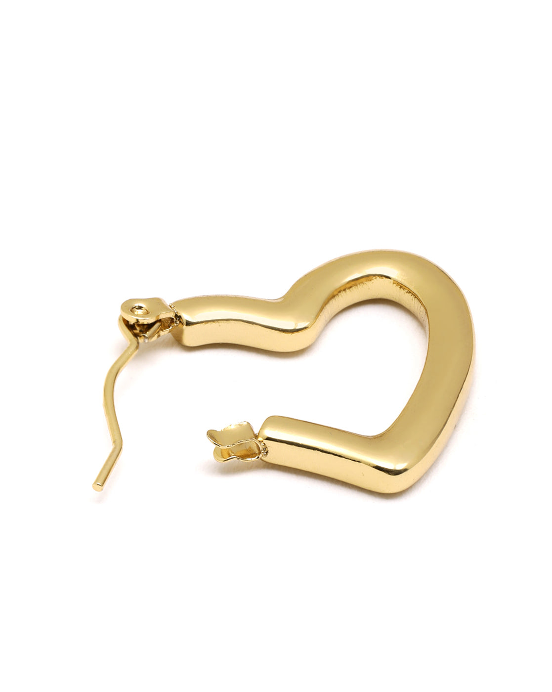 Gold Plated Heart Hoop Earring