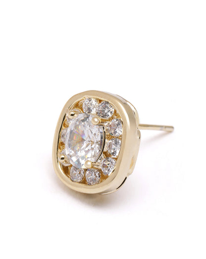 Gold Plated CZ Stud Earring