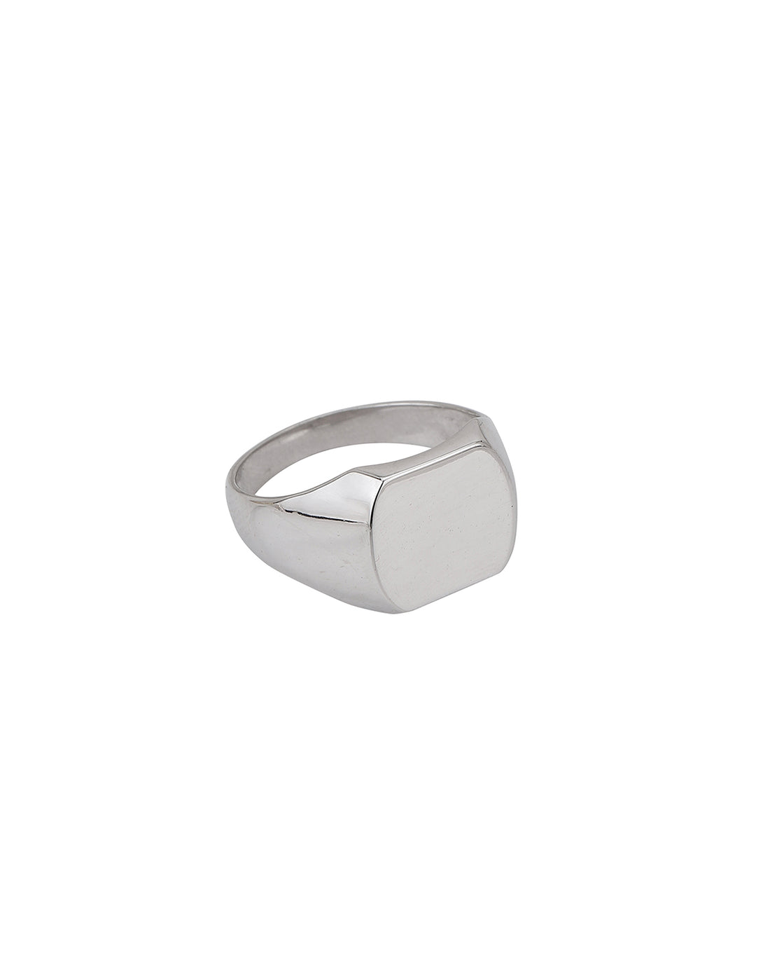 Carlton London Rhodium Plated Silver Toned Finger Ring For Men