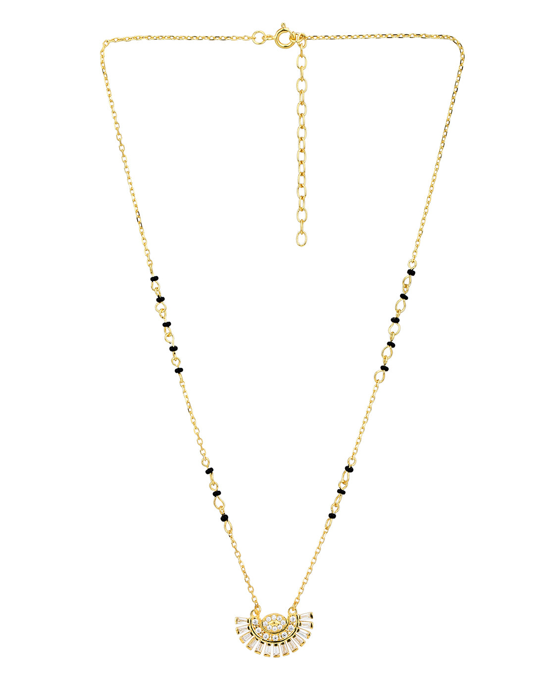 18kt Gold Plated CZ Diamante Pendant Mangalsutra