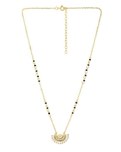 18kt Gold Plated CZ Diamante Pendant Mangalsutra