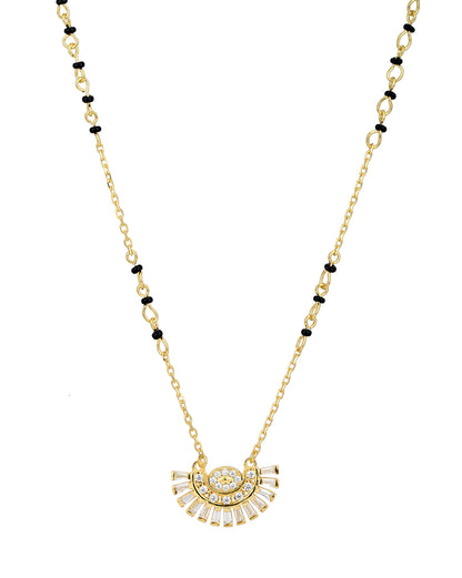 18kt Gold Plated CZ Diamante Pendant Mangalsutra