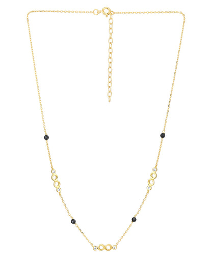 18kt Gold Plated CZ Multiple Infinity Mangalsutra