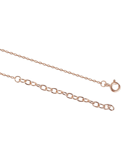 18kt Rose Gold Plated CZ and Black Bead Infinity Bar Mangalsutra