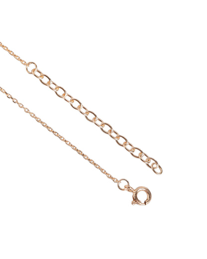 18kt Rose Gold Plated CZ  Black Bead Infinity Heart  Mangalsutra