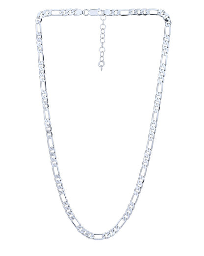 Rhodium Plated Fancy Chain for men