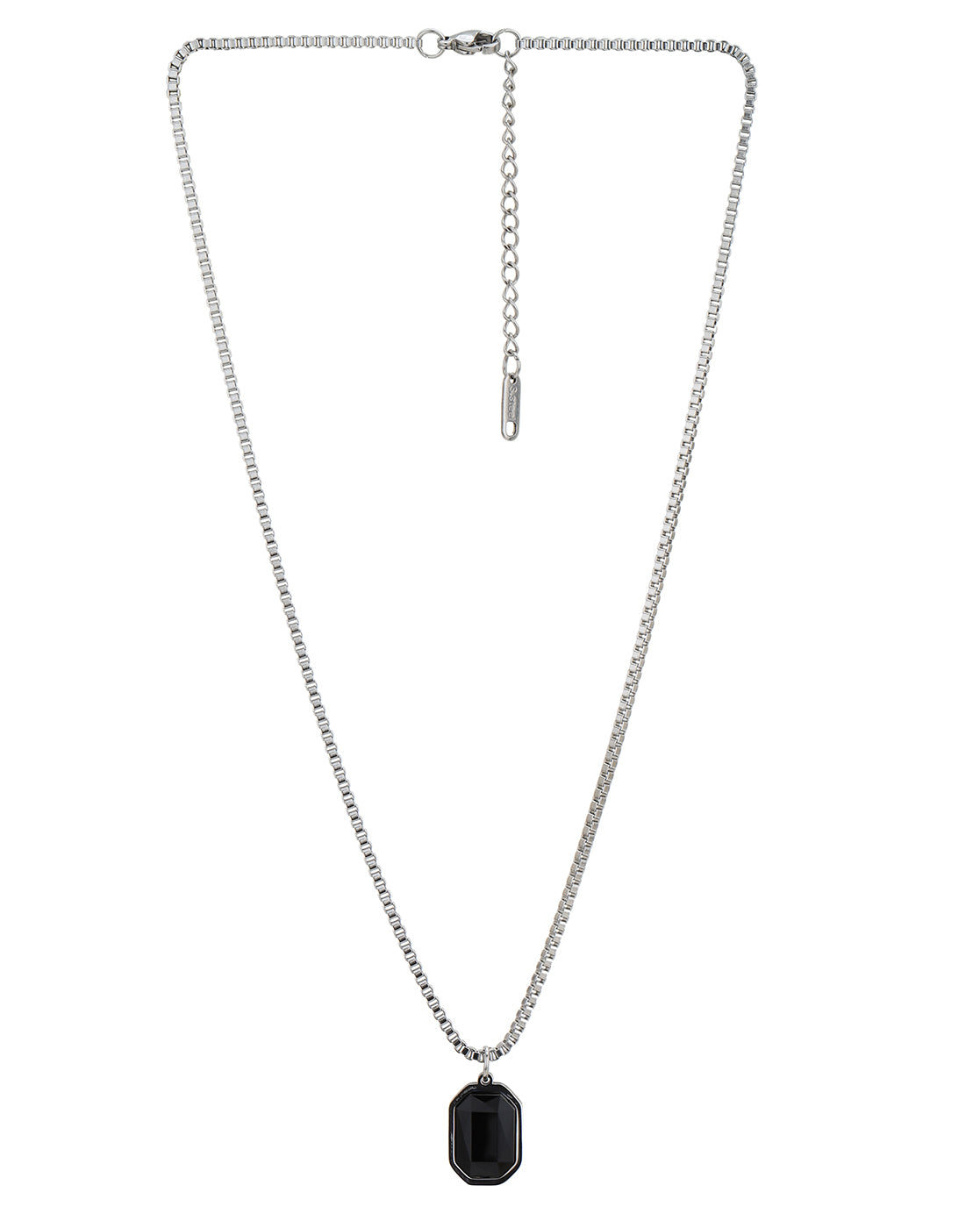 Silver Plated with Crystal Pendant with  chain for men