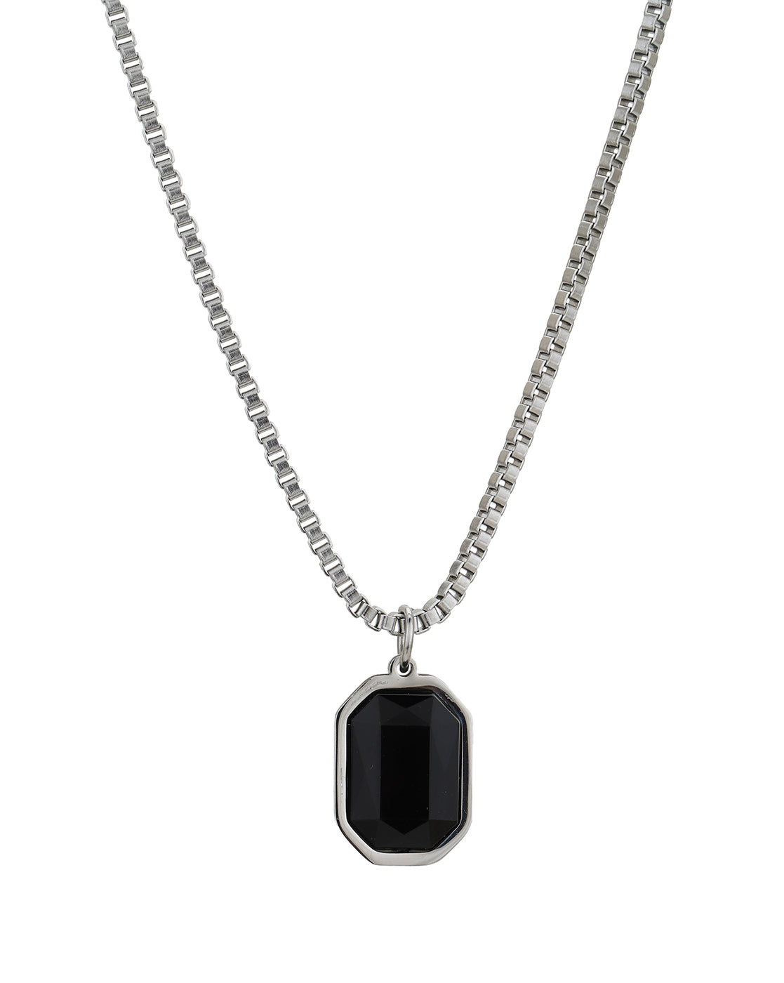 Silver Plated with Crystal Pendant with  chain for men