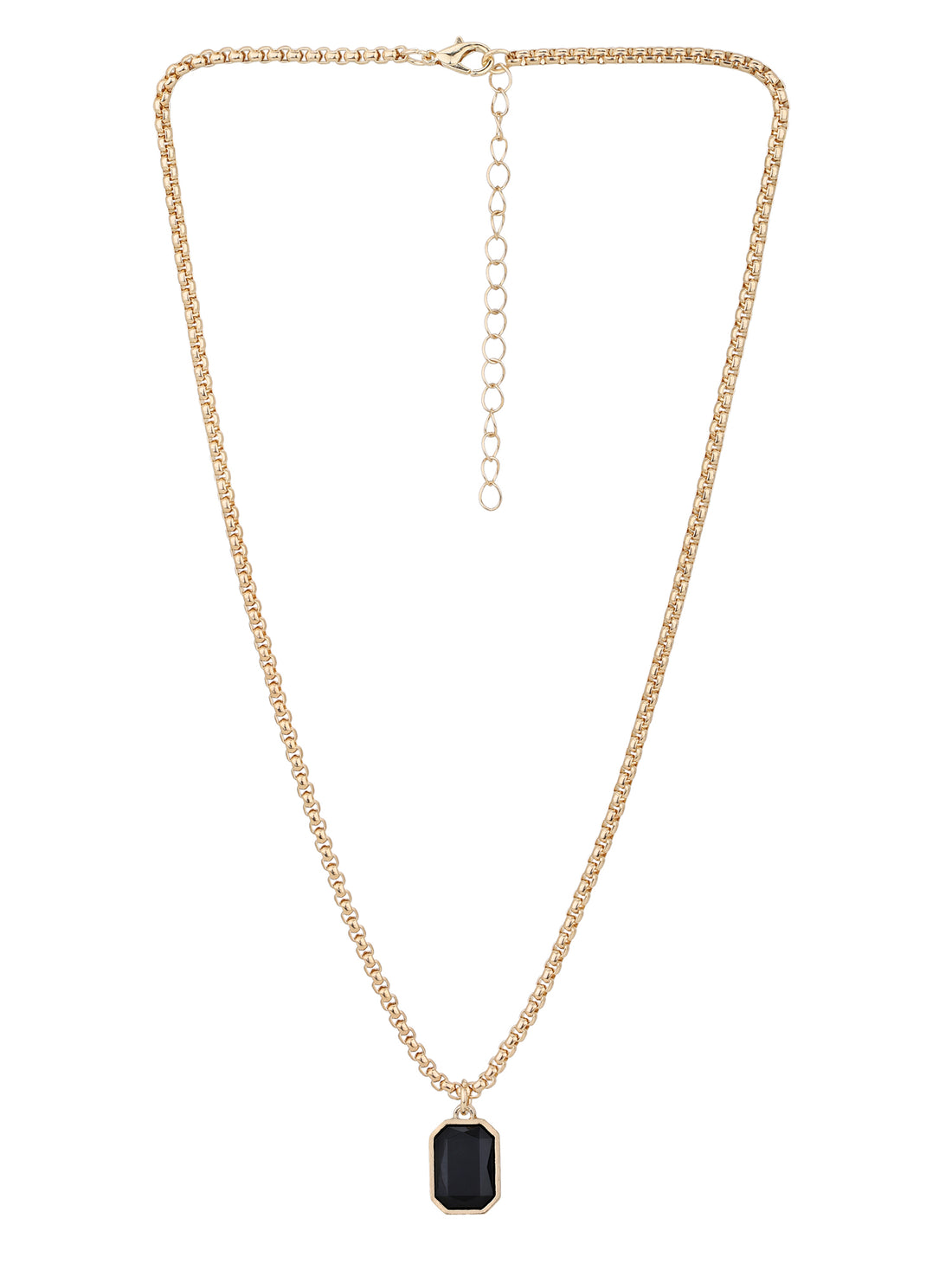 Gold Plated with Crystal Pendant with Chain for men