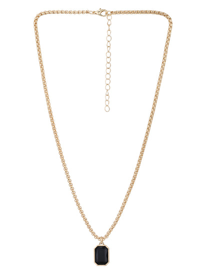 Gold Plated with Crystal Pendant with Chain for men