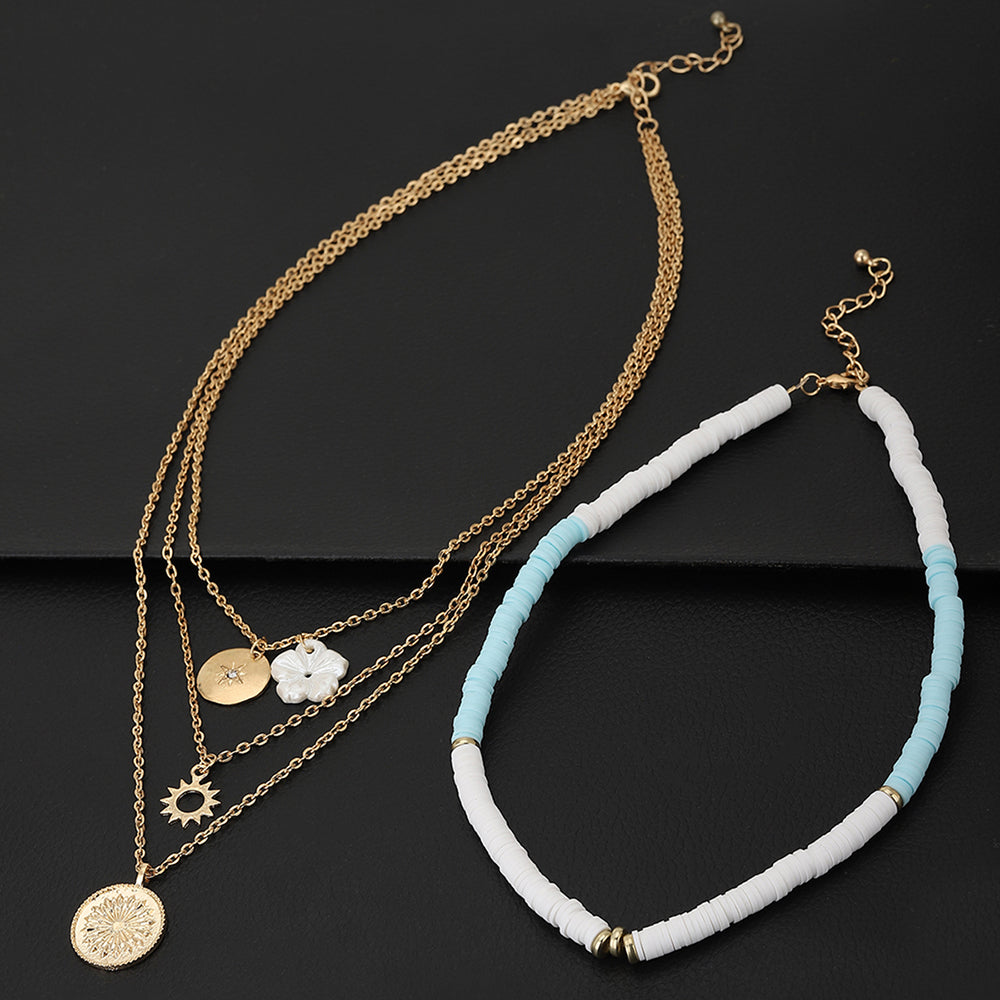 Lee Layered Necklace ☆White☆ – Artjuna Collection