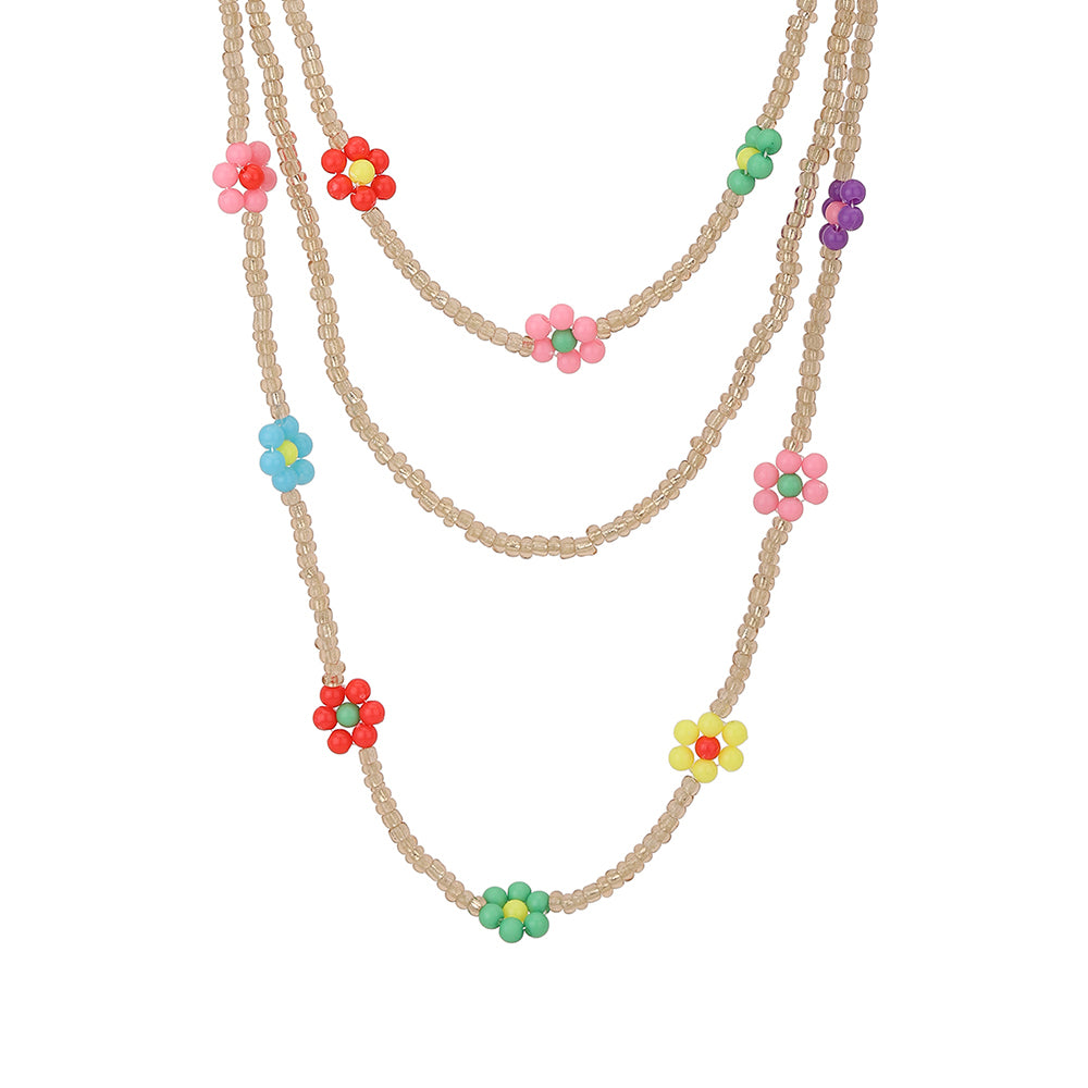 Carlton London Set Of 3 Rose Gold Plated Handcrafted Necklace Fjn3869