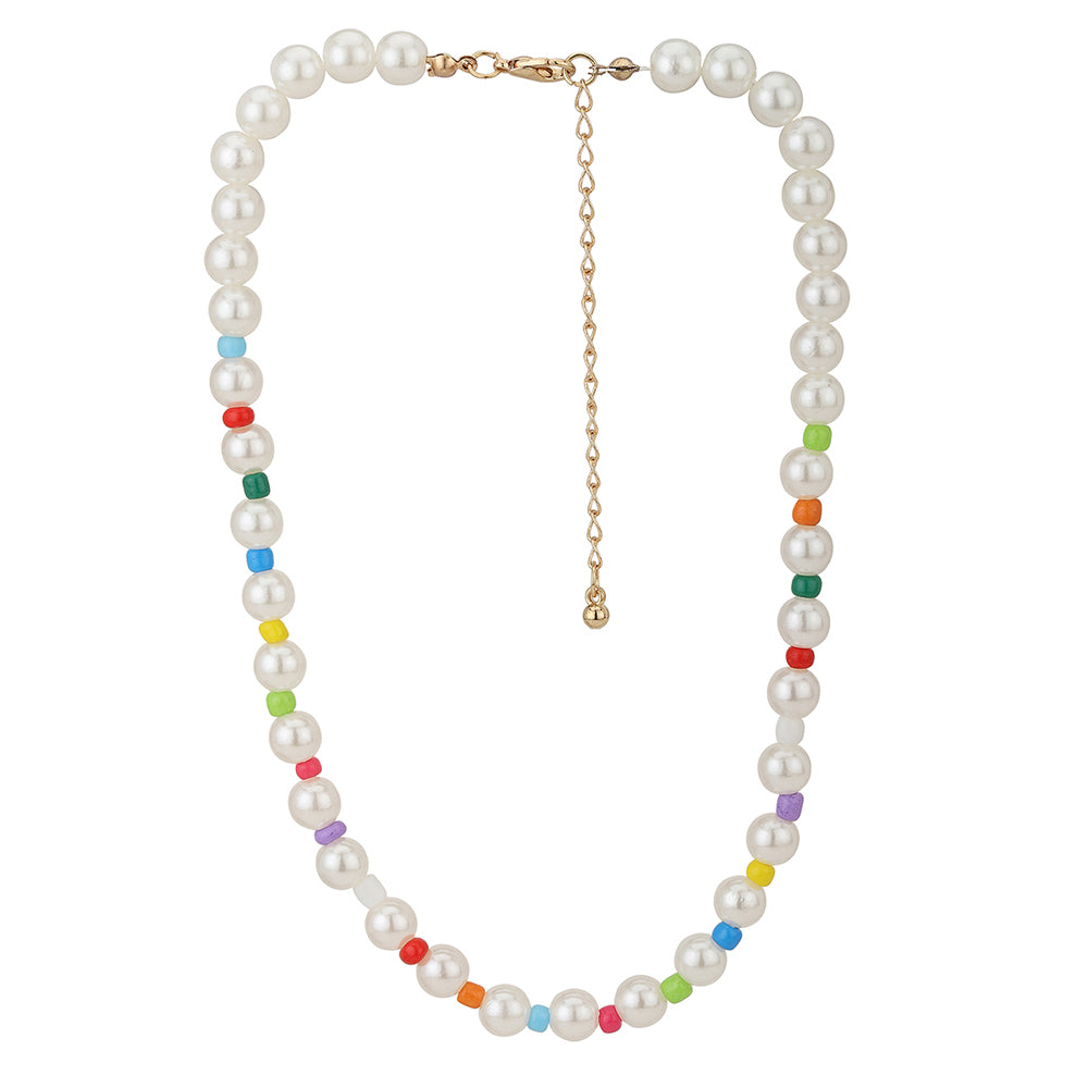 Carlton London Rose Gold-Plated Handcrafted Necklace Fjn3881