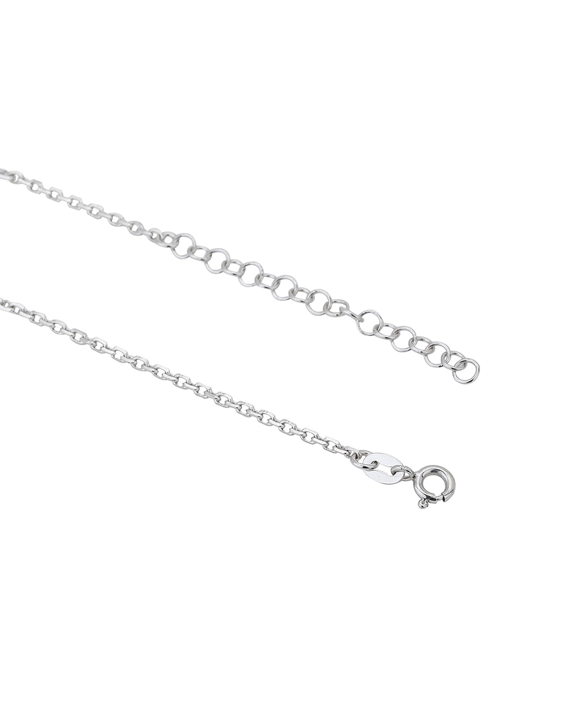 Carlton London Rhodium Plated Evil Eye Necklace For Women