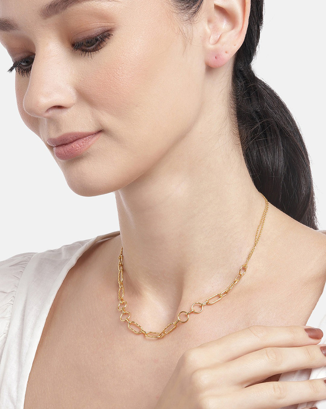 Gold Double Link Curb Chain – Dua Adorned