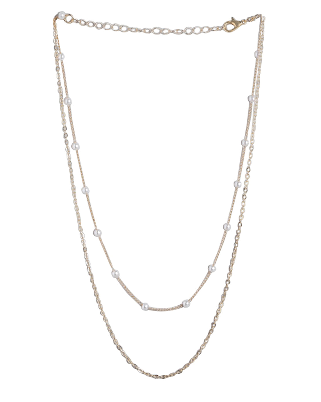 Set Of Gold Plated With Pearl Fancy Necklace For Women – Carlton