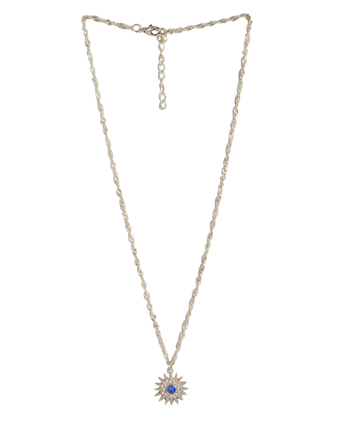 Gold Plated With Cz &amp; Dangling Star Set Of 3 Necklace For Women