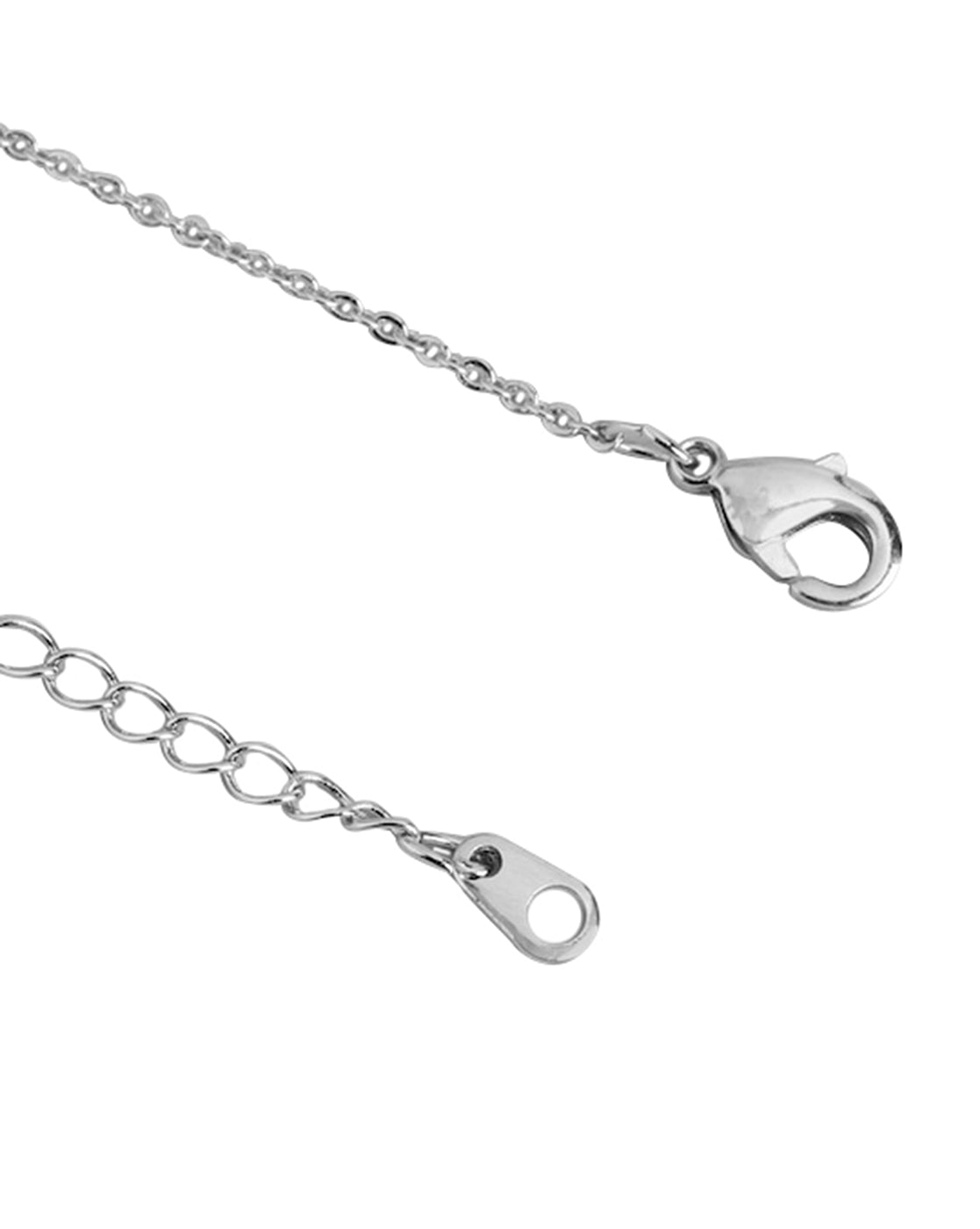 Cz With Rhodium Plated Fancy Necklace For Women