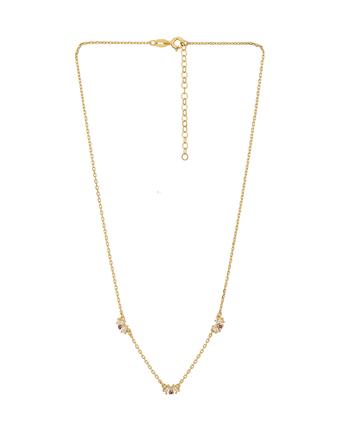 18Kt Gold Plated With Cz Fancy Necklace For Women