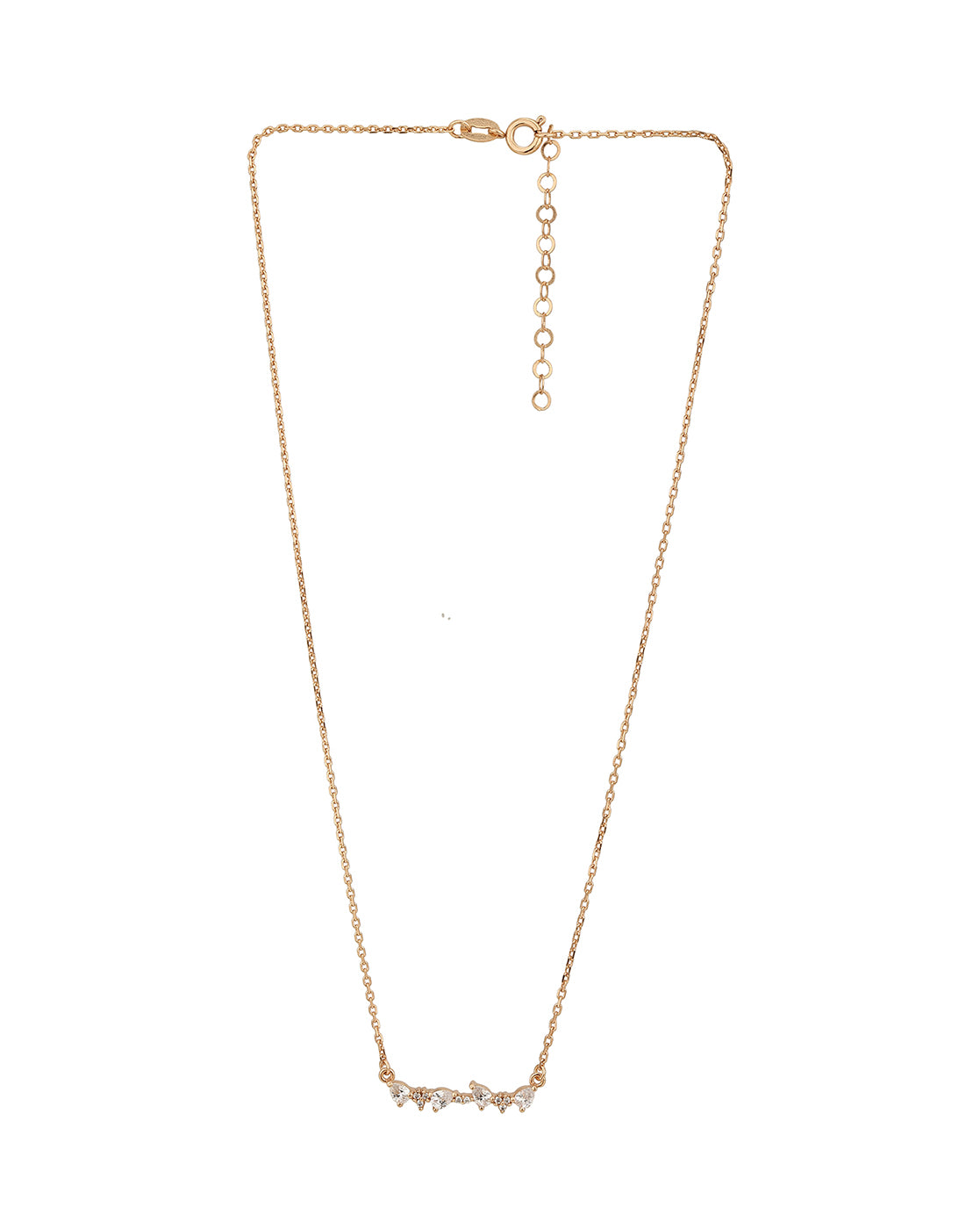18Kt Rose Gold Plated With Cz Fancy Necklace For Women