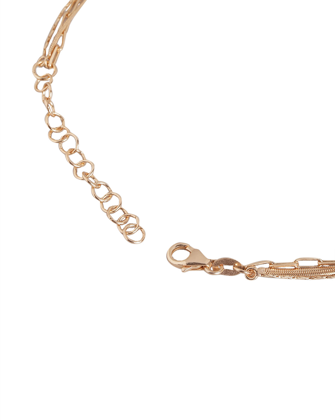 18Kt Rose Gold Plated With Cz Layered Necklace For Women