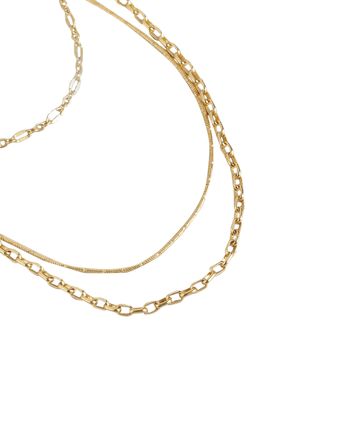 18Kt Gold Plated Fancy Layered Necklace For Women