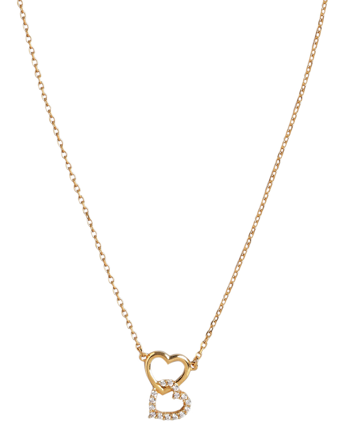 18kt Gold Plated with CZ Heart Necklace for women