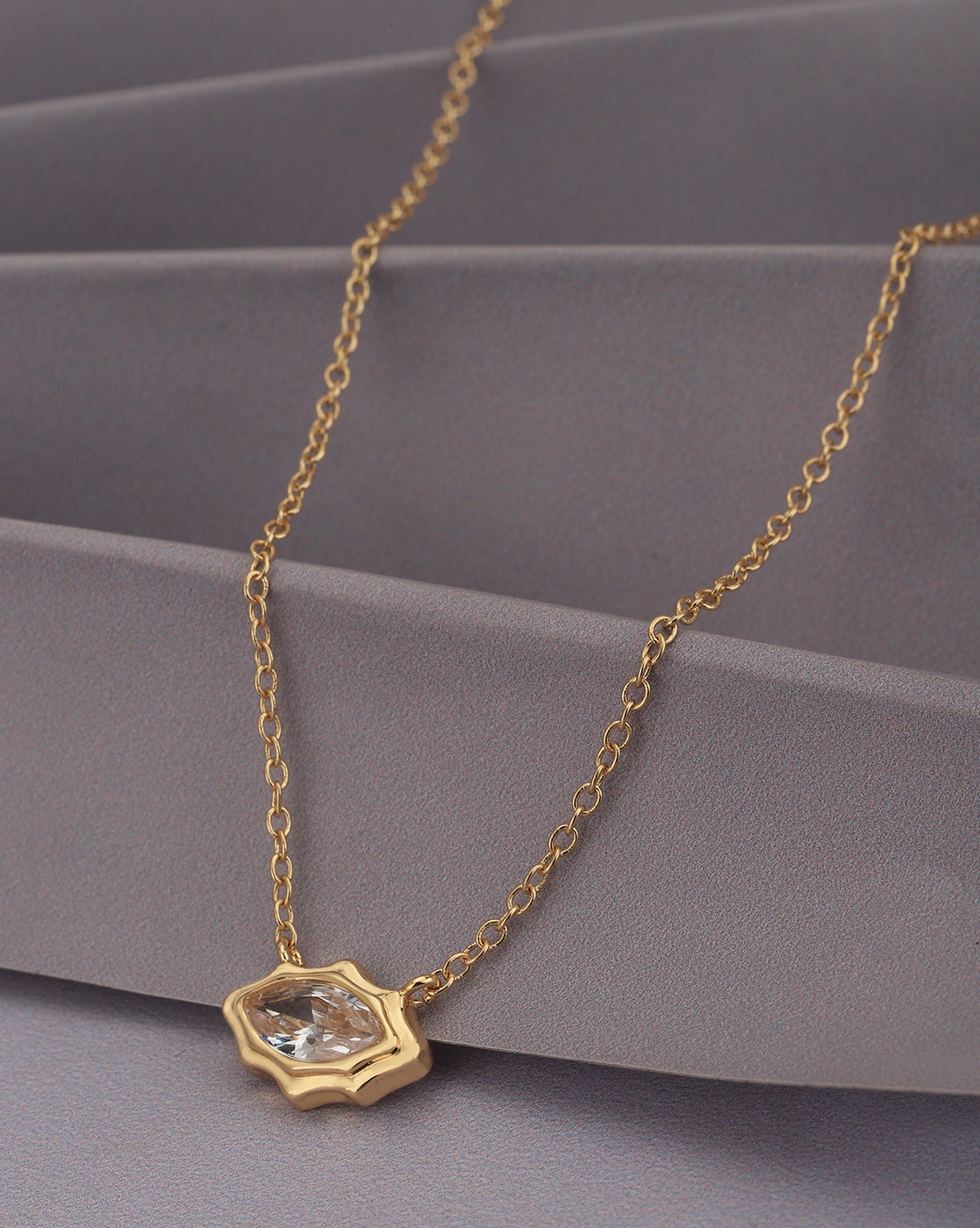 Gold Plated Crystal Fancy Necklace for women – Carlton London Online