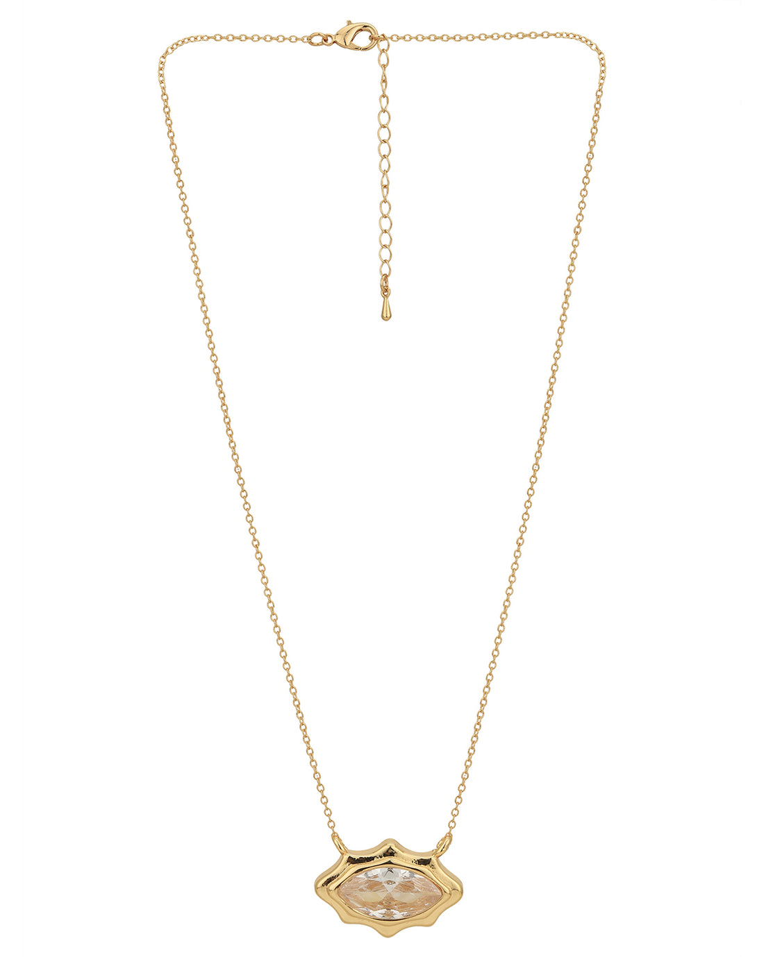 Gold Plated Crystal Fancy Necklace for women