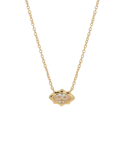 Gold Plated Crystal Fancy Necklace for women