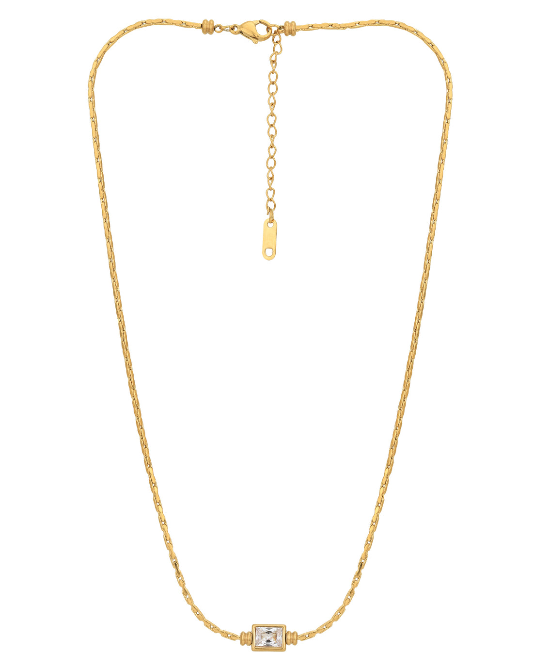 Gold Plated Crystal Fancy Necklace for women
