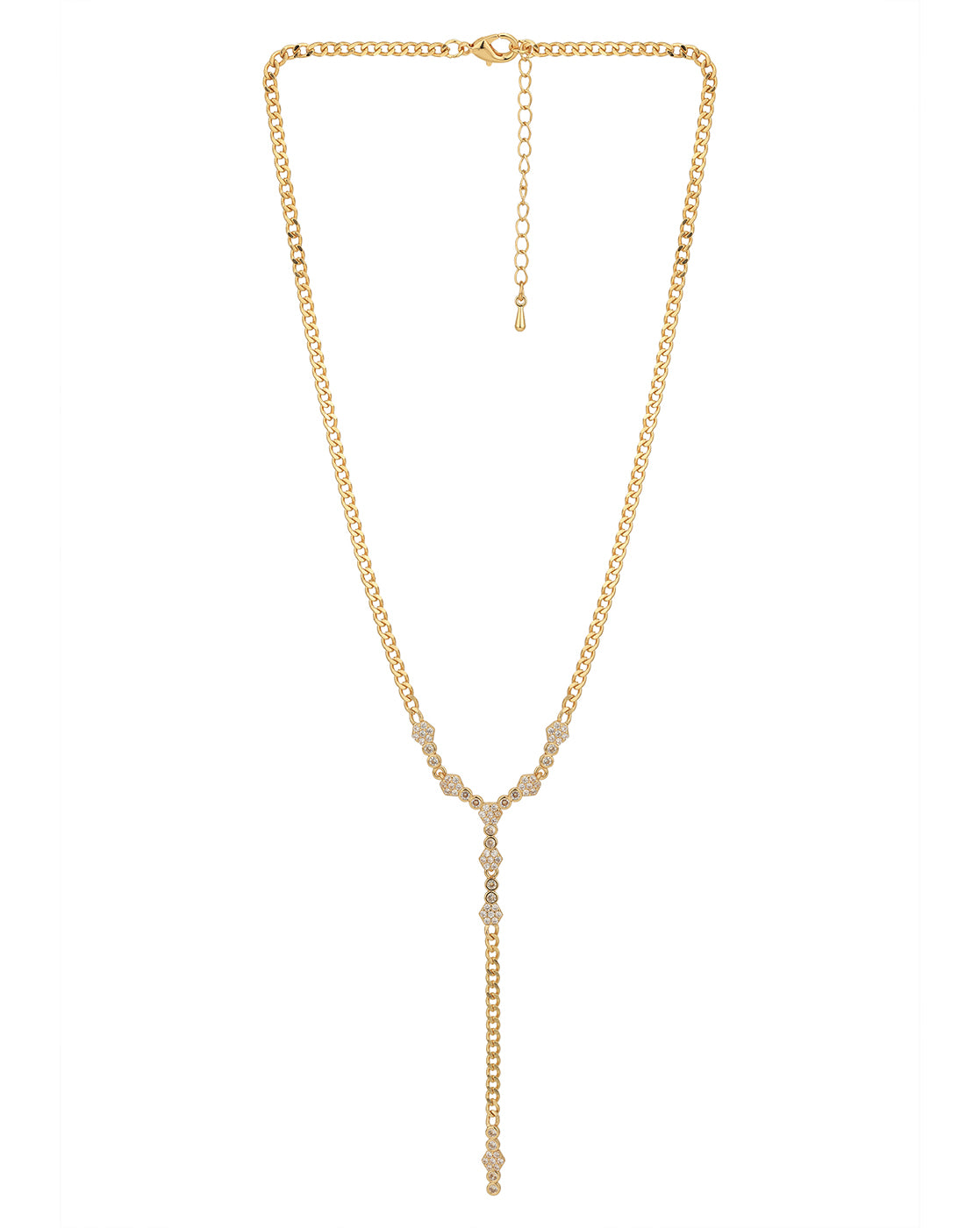 Silver & 18K Gold Popcorn Tally Diamond Lariat Necklace | Phillip Gavriel
