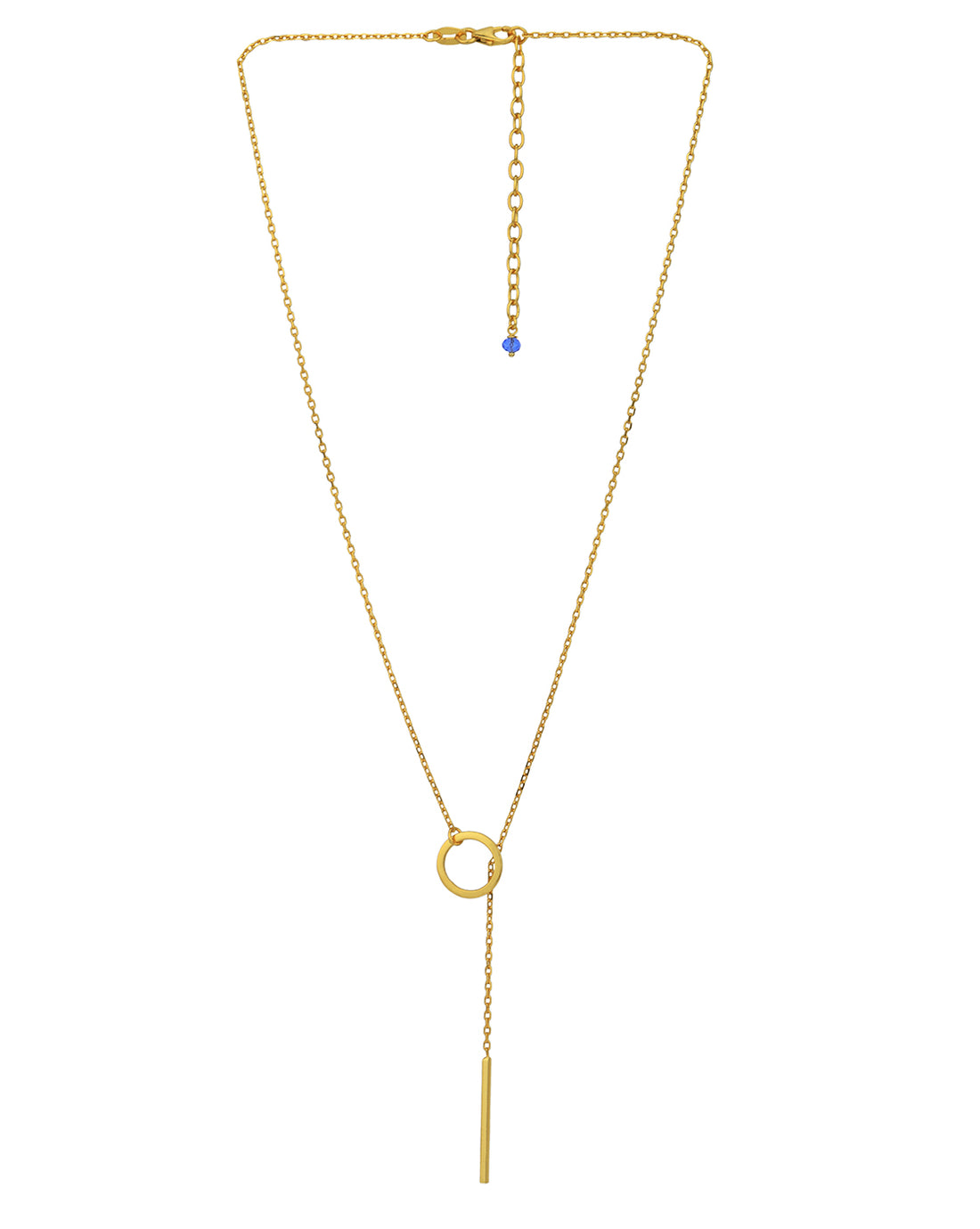 18kt Gold Plated Dangling Bar Lariat Necklace for women